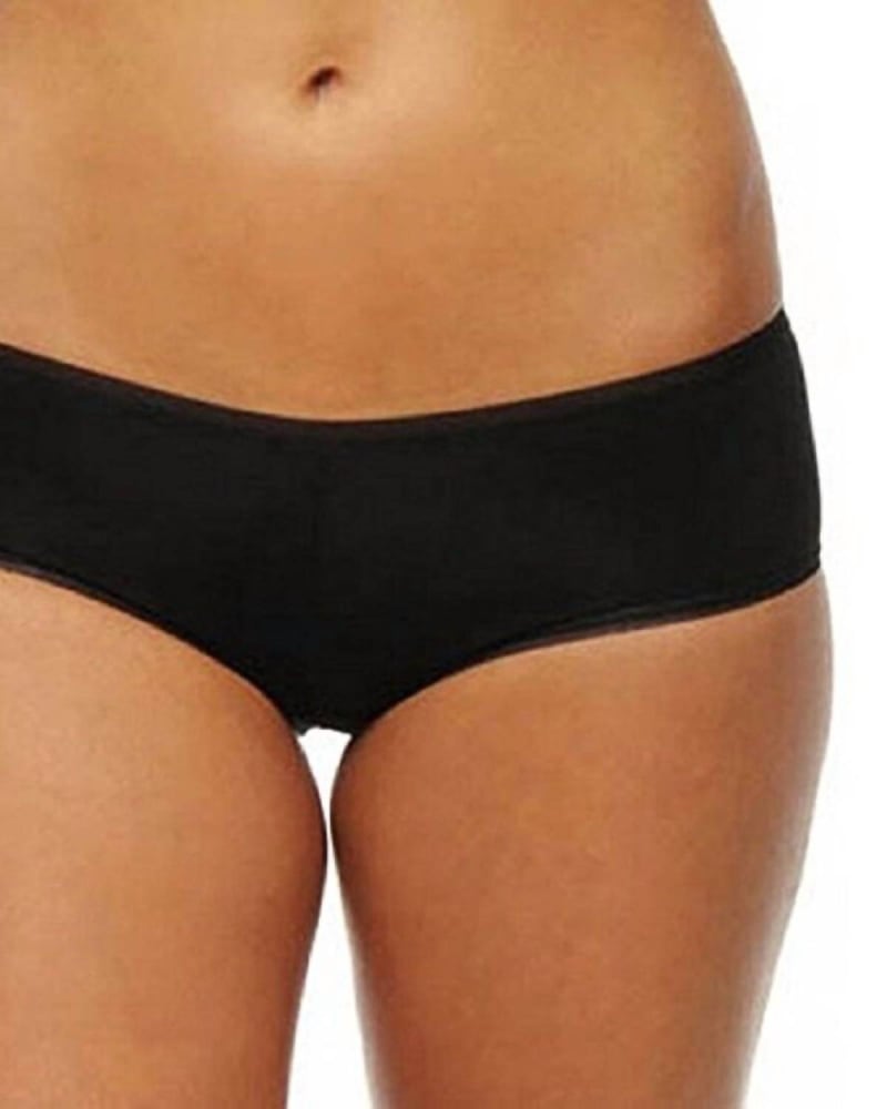Front of a model wearing a size Large Modal Luxe Hipster Panty in Black in Black by Elita. | dia_product_style_image_id:334613